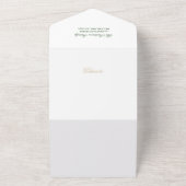 水彩クリスマスツリー写真クリスマス オールインワン招待状 (外側)