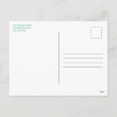 水彩クリスマスツリー金ゴールド雪 シーズンポストカード (裏面)