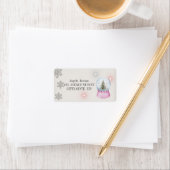 水彩クリスマスツリー，グローブ ラベル (インサイチュ)