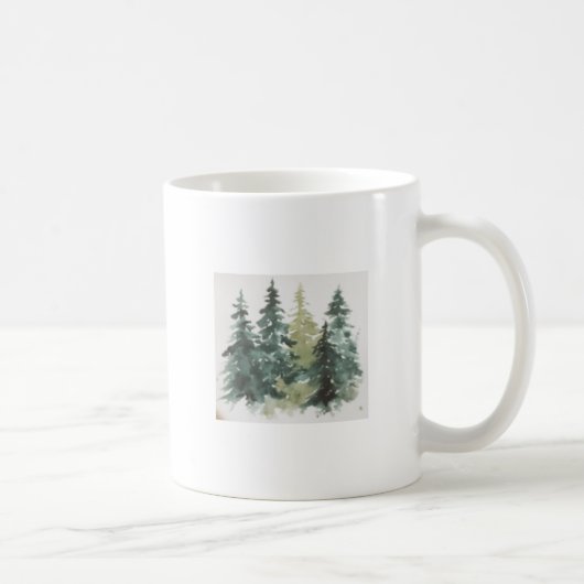 水彩クリスマスツリー コーヒーマグカップ (右)