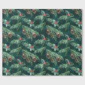 水彩クリスマスツリー（コーンあり） ラッピングペーパー (フラット)