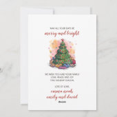 水彩クリスマスツリー |シーズンの挨拶 シーズンカード (裏面)