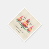 水彩クリスマスツリー スタンダードカクテルナプキン (角)