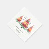 水彩クリスマスツリー スタンダードカクテルナプキン (角)