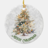水彩クリスマスツリー セラミックオーナメント (裏面)