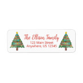 水彩クリスマスツリー ラベル (正面)