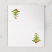 水彩クリスマスツリー |休日 プレイスカード (外部開封)