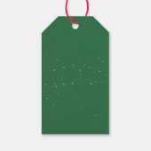 水彩🎄クリスマスツリー&赤いハートオーナメント ギフトタグ (裏面)