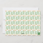 水彩クリスマスツリーGrandmillennial写真 シーズンカード (裏面)