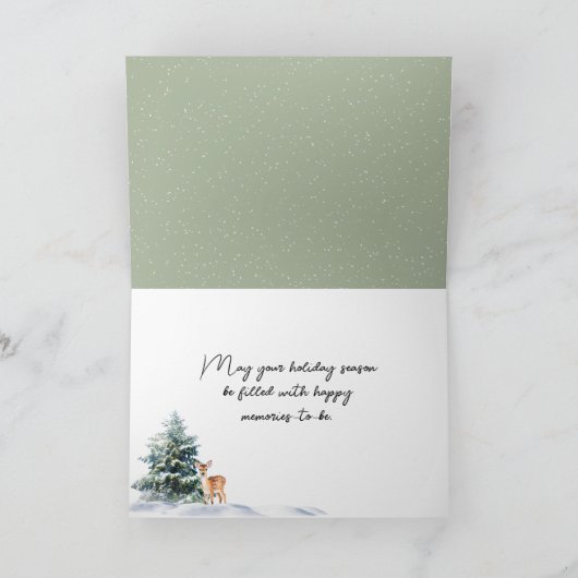 水彩クリスマスディアファミリー シーズンカード (内部)