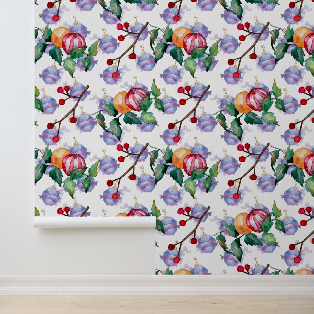 水彩クリスマスデコレーション金ゴールド赤 壁紙 (アプリケーション)