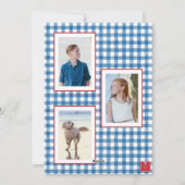 水彩クリスマストトピアリーギンガムフォト シーズンカード (裏面)