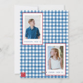 水彩クリスマストトピアリーギンガムフォト シーズンカード (裏面)