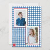 水彩クリスマストトピアリーギンガムフォト シーズンカード (裏面)