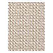 水彩クリスマストナカイの緑のホリーベリー テーブルクロス (正面)