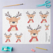 水彩クリスマストナカイ漫画 薄葉紙 (クラフト)