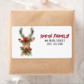 水彩クリスマストナカイ ラベル (インサイチュ)