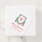 水彩クリスマストピアリーモノグラムクレスト フェイバータグ (インサイチュ)