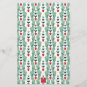 水彩クリスマストピアリーモノグラムクレスト 便箋 (裏面)