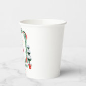 水彩クリスマストピアリーモノグラムクレスト 紙コップ (左)