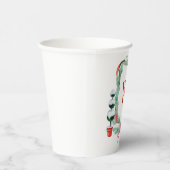 水彩クリスマストピアリーモノグラムクレスト 紙コップ (右)