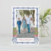 水彩クリスマストピアリー竹写真 シーズンカード (スタンド正面)