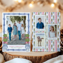 水彩クリスマストピアリー竹写真 シーズンカード