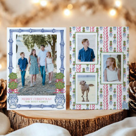 水彩クリスマストピアリー竹写真 シーズンカード