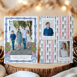 水彩クリスマストピアリー竹写真 シーズンカード