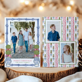 水彩クリスマストピアリー竹写真 シーズンカード