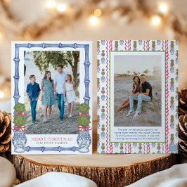 水彩クリスマストピアリー竹写真 シーズンカード