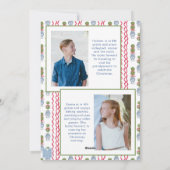 水彩クリスマストピアリー竹写真 シーズンカード (裏面)