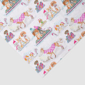 水彩クリスマスドッグ 薄葉紙 (詳細)