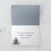 水彩クリスマスバニーウィンターパインズ シーズンカード (内部)