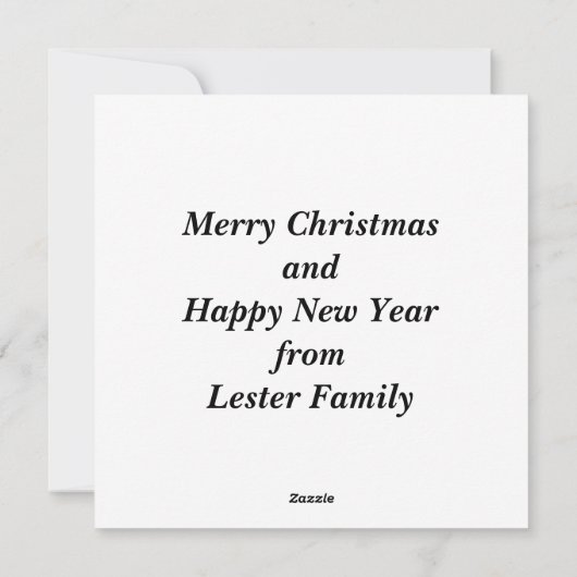 水彩クリスマスバニー自然林 シーズンカード (裏面)