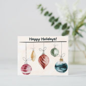 水彩クリスマスバブルズ ハッピー シーズンカード (スタンド正面)