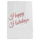 水彩クリスマスバーンドウィズ雪だるま ミディアムペーパーバッグ (裏面)