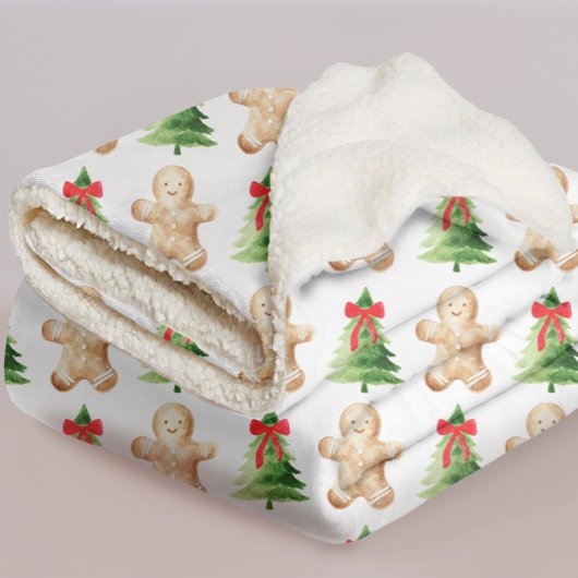 水彩クリスマスパターン ブランケット 子供へのプレゼント
