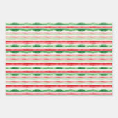 水彩クリスマスパターン ラッピングペーパーシート (正面2)