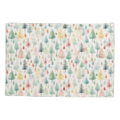 水彩クリスマスパターン 枕カバー (裏面)