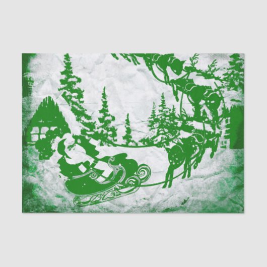 水彩クリスマスパターン 薄葉紙 (正面)