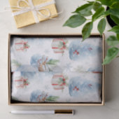 水彩クリスマスパターン 薄葉紙 (ギフト)