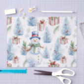 水彩クリスマスパターン 薄葉紙 (クラフト)