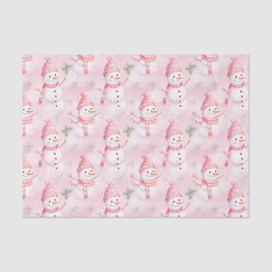 水彩クリスマスパターン 薄葉紙 (正面)