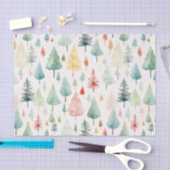 水彩クリスマスパターン 薄葉紙 (クラフト)