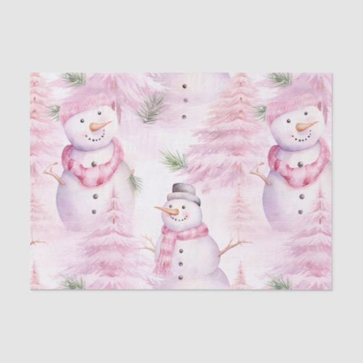 水彩クリスマスパターン 薄葉紙 (正面)