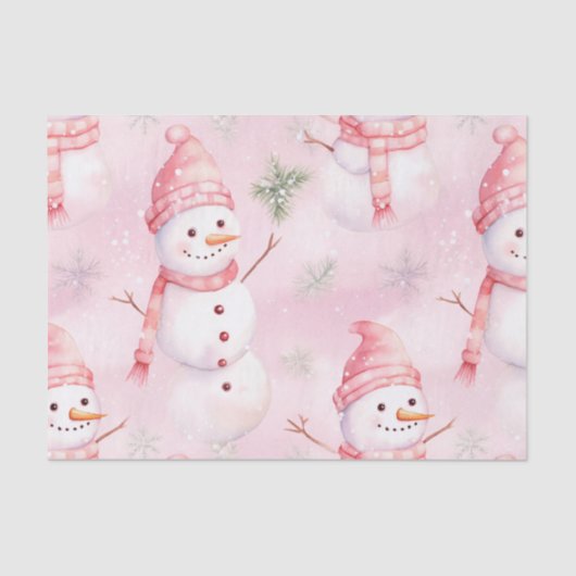 水彩クリスマスパターン 薄葉紙 (正面)