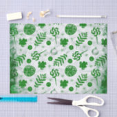 水彩クリスマスパターン 薄葉紙 (クラフト)