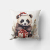 水彩クリスマスパンダベア クッション (裏面)
