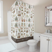 水彩クリスマスパーソナライズされたモダン シャワーカーテン (インサイチュ)